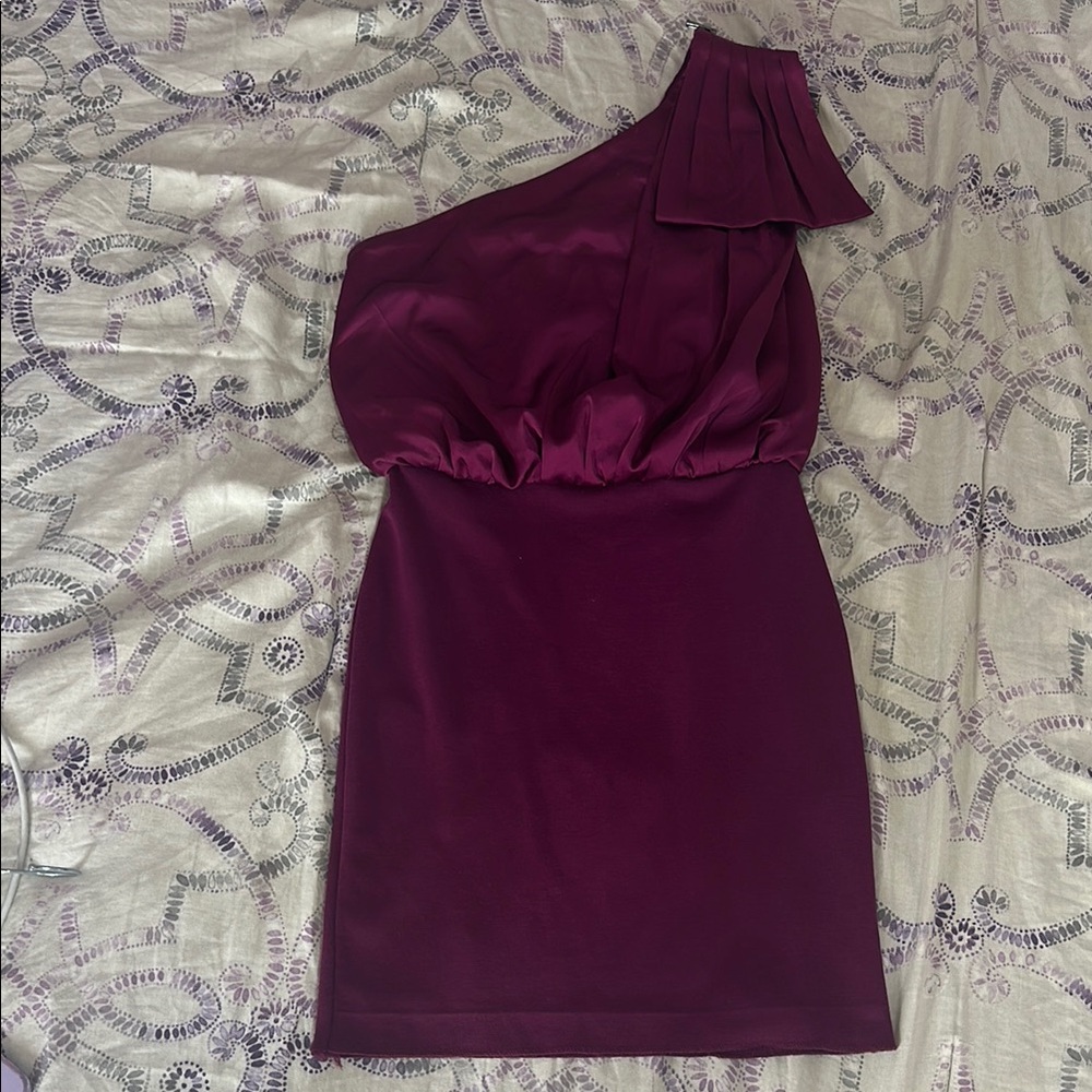 One-Shoulder Purple Dress